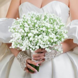 Plastic Babybreath Flowers Artificial Gypsophila for Wedding Flower Bouquet DIY(without vase)