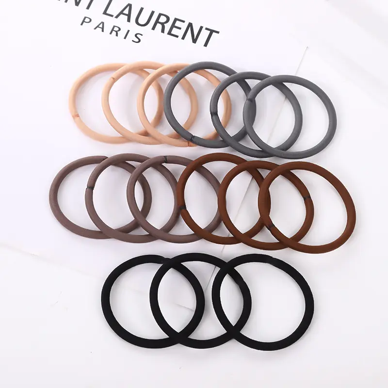 3mm high elastic seamless hair rubber band simple commuter ponytail hair loop women's hair rope