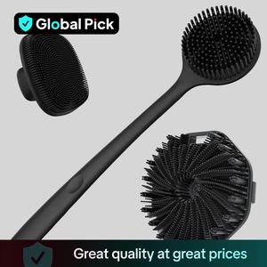 Silicone Bath Brush Set, 1 Set Portable Non-slip Skin Friendly Face Back Cleaning Brush, Foot Scrubber, Shower Cleaning Brush, Bathing Accessories for Home Bathroom, Scalp Scrubber, Bathroom Sets, Exfoliating Tool, Multi Purpose Brush, Body Care Tool