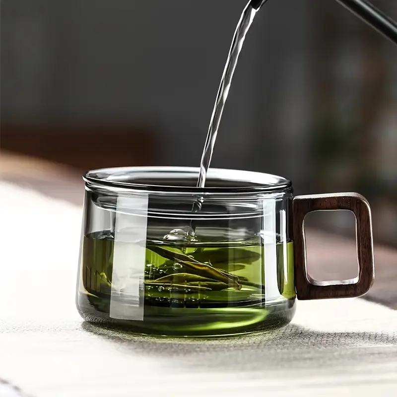 Rainbow Snowman  A Reusable, Heat - Resistant Glass Tea Cup Featuring an Infuser, Perfect for Loose - Leaf Tea and Suitable for Versatile Use at Home or in the Office 7