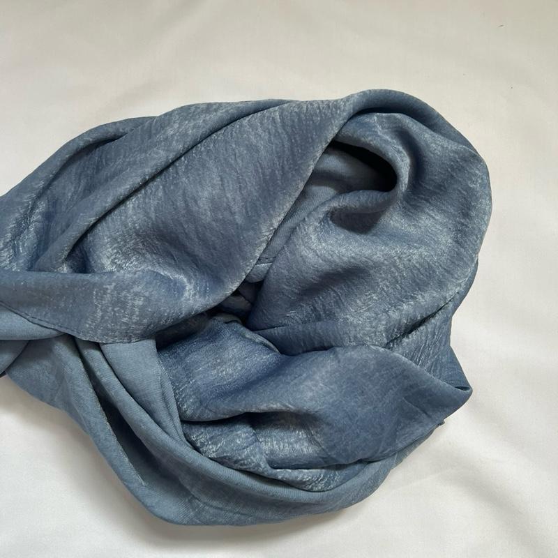 Soft Sky Blue Velour Women's Hijab - Fashion Accessory 0