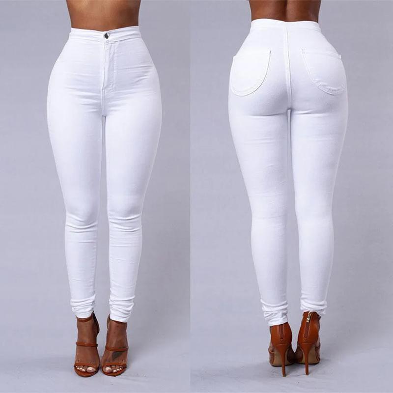 Hot Women Pencil Stretch Slim Denim Skinny Jeans PantsHigh Waist Jeans Trousers 5