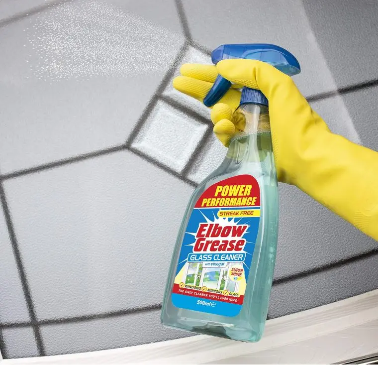 Grease Glass Cleaner with Vinegar for Windows and Mirrors, 500 ml - Window Cleaning Equipment (Pack of 1) 5