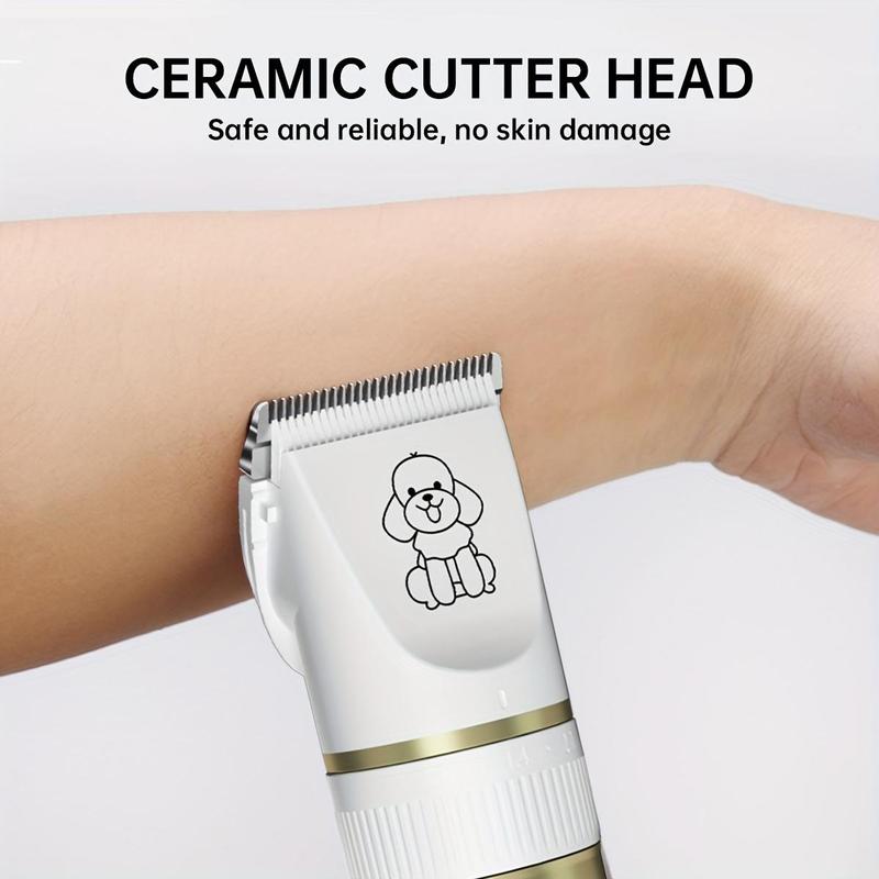Product Introduction of Professional Pet Grooming Kit - USB Rechargeable Electric Clippers & Brush Set with Ceramic Blades for Dogs & Cats, Includes 6mm & 12mm Combs - Ideal for Small to Medium Breeds, Dog Grooming 3