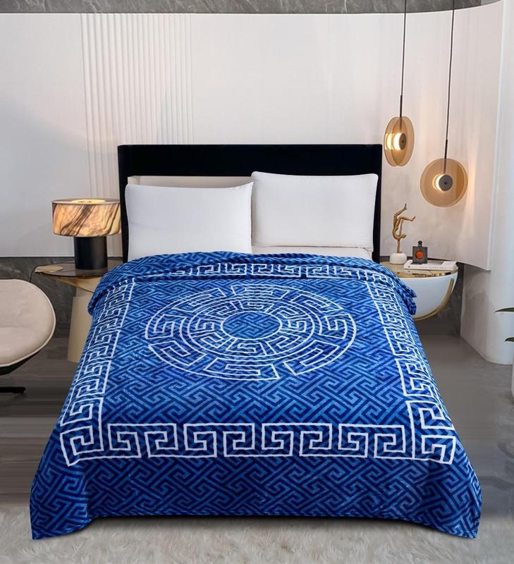Thread & Tailor Luxurious Faux Fur Fleece cooling blanket Throw with Elegant Greek Border – Ultra-Soft Blanket for Bed, Sofa, or Chair – Premium Cozy Decor for Home, Travel, or Office – TikTok Trending Plush Throw for Comfort, Warmth & Stylish Gifting 8