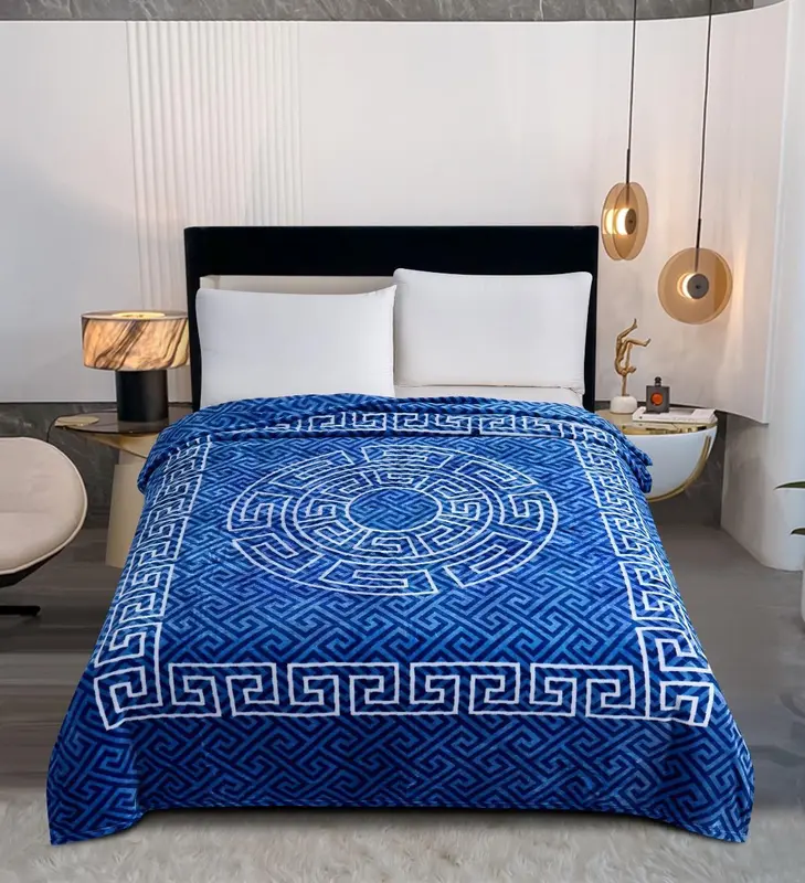 Thread & Tailor Luxurious Faux Fur Fleece cooling blanket Throw with Elegant Greek Border – Ultra-Soft Blanket for Bed, Sofa, or Chair – Premium Cozy Decor for Home, Travel, or Office – TikTok Trending Plush Throw for Comfort, Warmth & Stylish Gifting 7