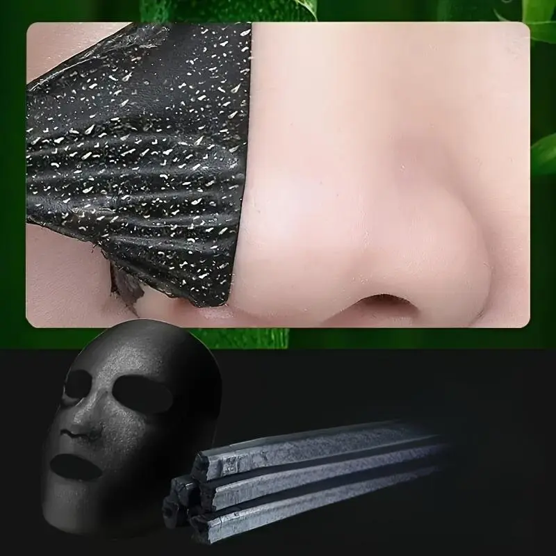 Bamboo Charcoal Black Cleansing Mud Mask Cleanses Pores, Peel-Off Mask Hydrates The Face, Deeply Cleanses The Skin, Refines Pores, And Is Perfect for Oily Skin, Suitable for Both Men And Women. 3