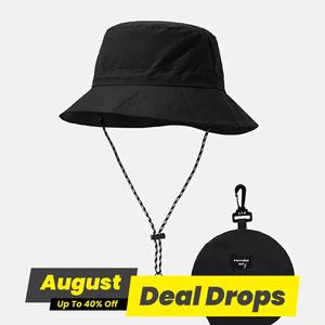 Fisherman Hat, Waterproof Adjustable Drawstring Hat, Portable Foldable Sun Protection Cap for Outdoor, Camping, Mountaineering, Fishing, Adjustable Caps, Summer Outdoor Hat, Solid Color Hat, Sunscreen Hat, Adjustable Bucket Hat