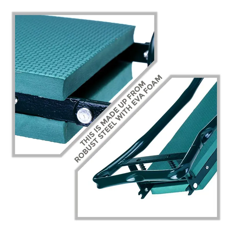 Garden Kneeler 2-in-1 Folding Gardening Padded Seat and Kneeling Stool Tool Bag 3