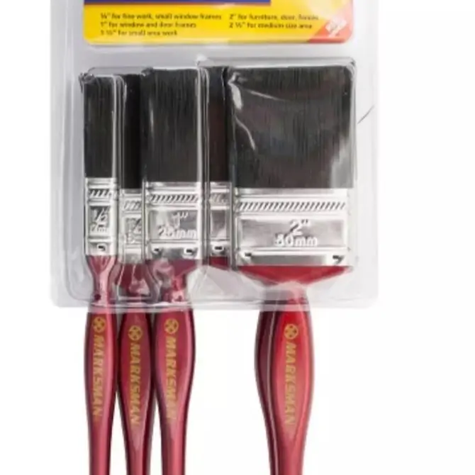 5pk Paint Brush Set - 2 1/2”, 2”, 1 1/2”, 1” , 1/2”