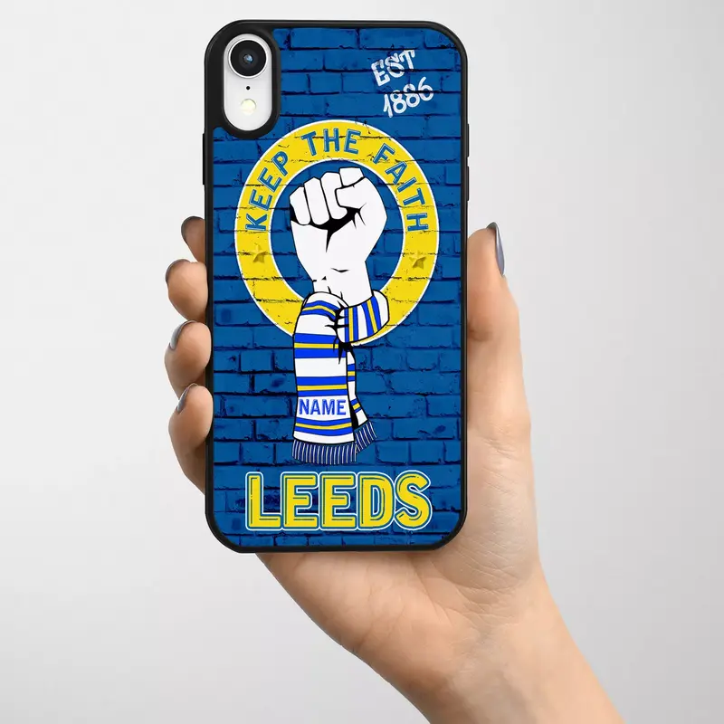 Leeds iPhone Case Football Hard Phone Cover Mens Dad Gift 1