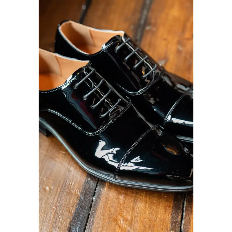 Black Toe Cap Dress Shoes 3