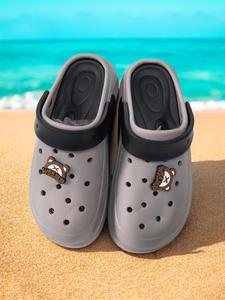 Men's Casual Plain Color Hollow Out Design Clogs, Comfortable Breathable Clogs, Fashionable Shoes for Indoor & Outdoor Wear, Boy