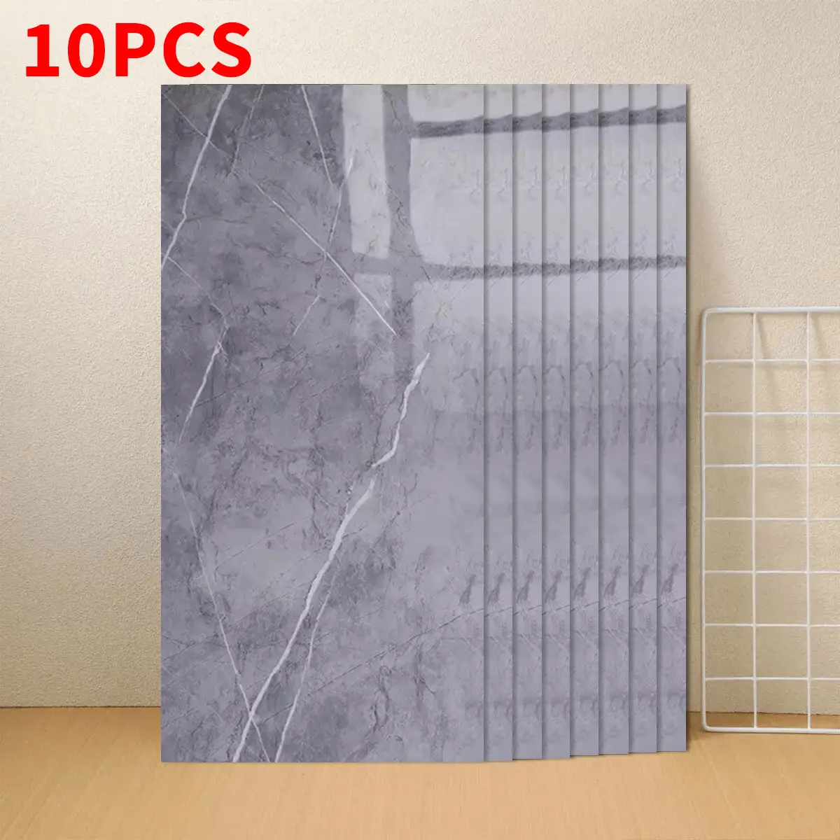 10PACK GREY Marble Matt Bathroom Panels Shower Wet Wall Kitchen Cladding PVC wall  sticker panel  wallpaper  self  adhesive
