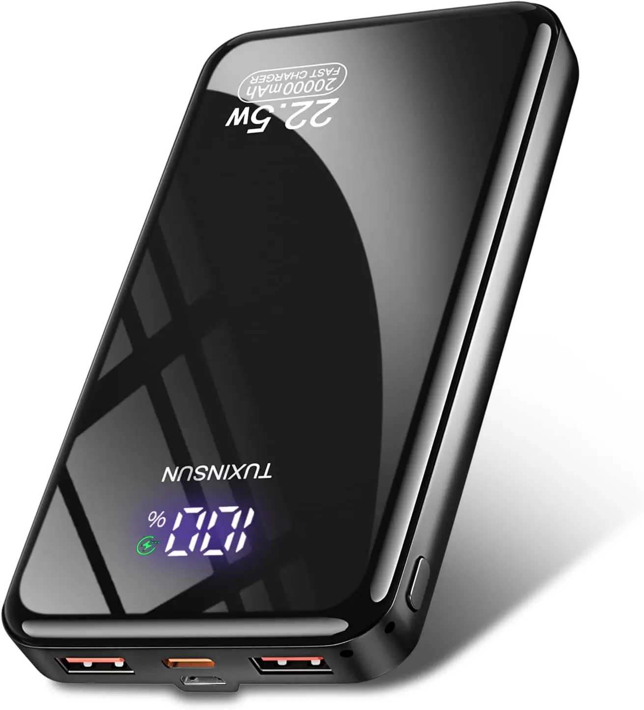 Power Bank 20000mAh, PD3.0 QC4.0 22.5W Fast Charging PD20W USB C PowerBank Portable Charger With LCD Display 3 Outputs & 2 Inputs For Smartphones and Camping Chargeable