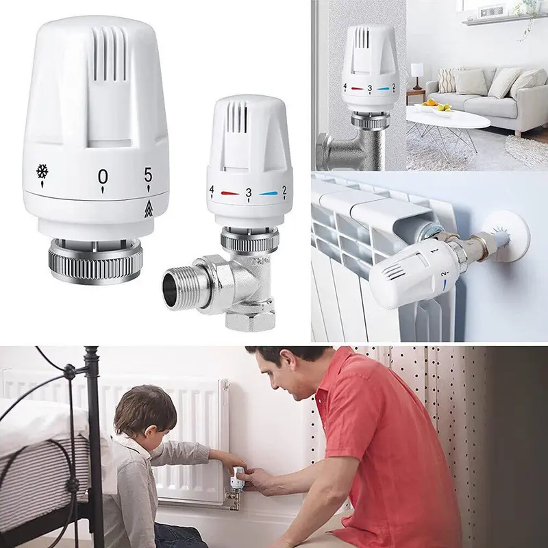 3PCS Thermostatic Radiator Head for Heating Systems 4