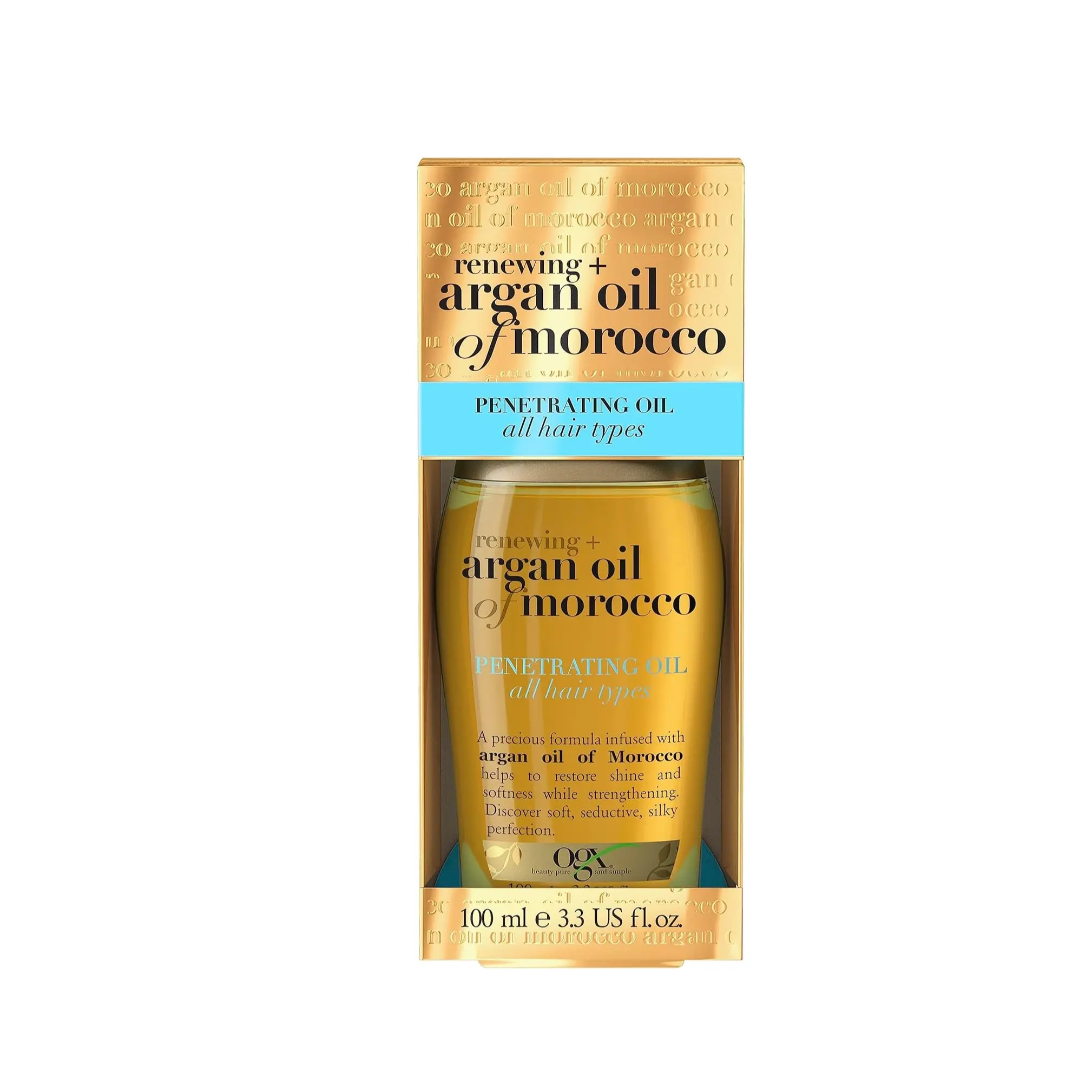 OGX Argan Oil of Morocco Extra Penetrating Hair Oil 100ml for Dry and Damaged Hair with Intense Hydration & Frizz Control - Comfort, Body Care