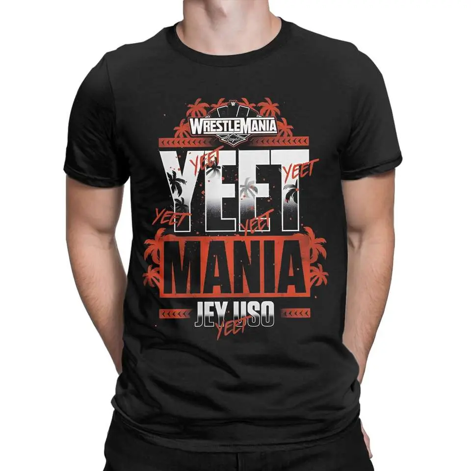 Vintage WWE Tshirt, Men's Jey Uso Main Event Yeet T Shirts Winner Wrestler Mania, CottonShort Sleeve Crew Neck Tees 2025, All Size S-5XL, Vintage Wrestling WWE Graphic Tees Streetwears