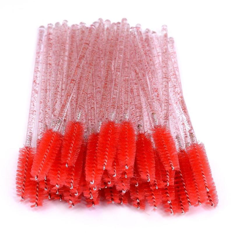 Product Introduction of 50pcs Disposable Eyelash & Eyebrow Brush Tools, Glitter Crystal Design Eyelashes Brushes Comb, Daily Makeup Tools, Professional for Women, Eyelashes Makeup Tools, Back To School Essentials, Birthday Box for Girl, Holiday Essentials, Valentine's Day Gift 17