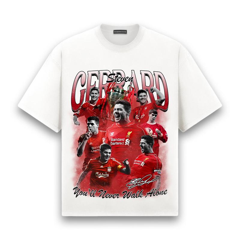 STEVEN GERRARD (LIVERPOOL) "T-SHIRT",Viral T-Shirt, Football T-Shirt, Soccer T-Shirt Gift for Men & Women, Football Lover Shirt, Soccer Fan, Gildan 5000 Graphic Tee Outfit 1
