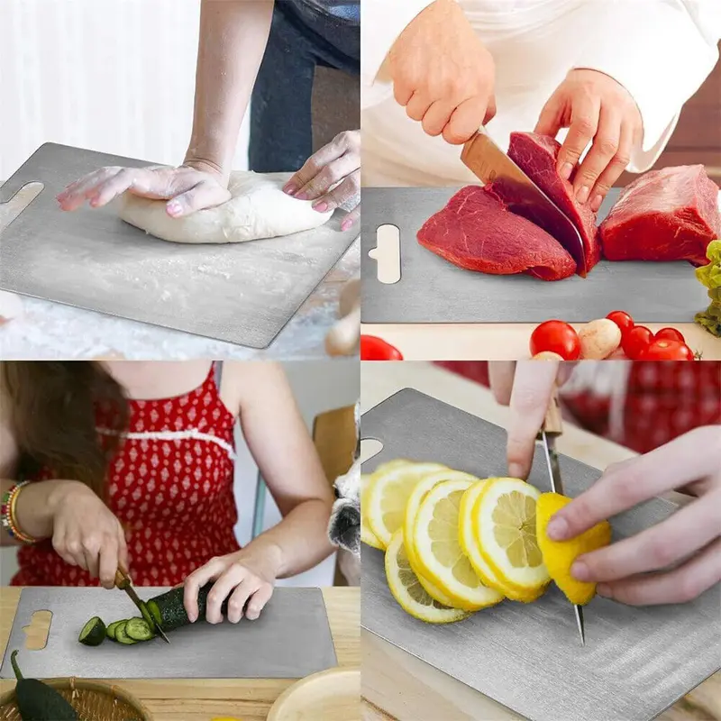 Cutting Board Double-Sided Titanium Cutting Boards for Kitchen Camping 8