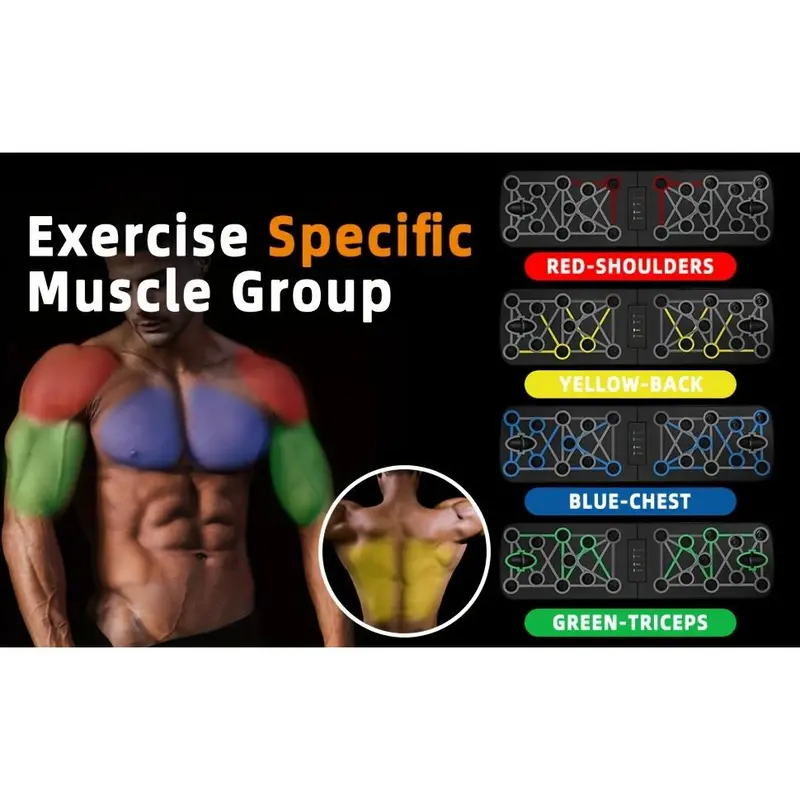 11-in-1 Portable Push Up Board Set with Resistance Bands – Foldable Push Up Bar & Handles for Home Strength Training 7