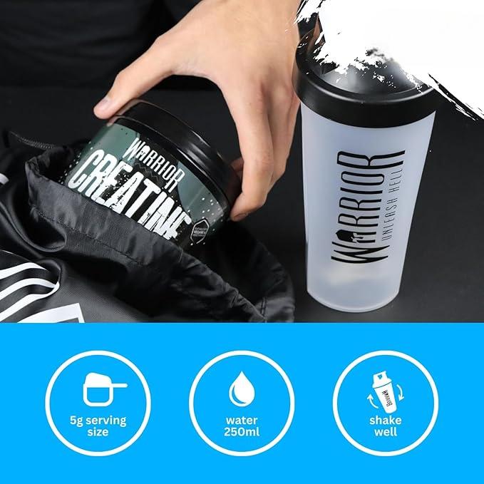 Warrior Creatine Monohydrate Powder – Micronised for Easy Mixing and Consumption – Pure Creatine – Proven to Improve Physical Performance and Recovery, 5 g Servings (Blue Razz, 300 g) Healthcare Vitamin Vitamin 3