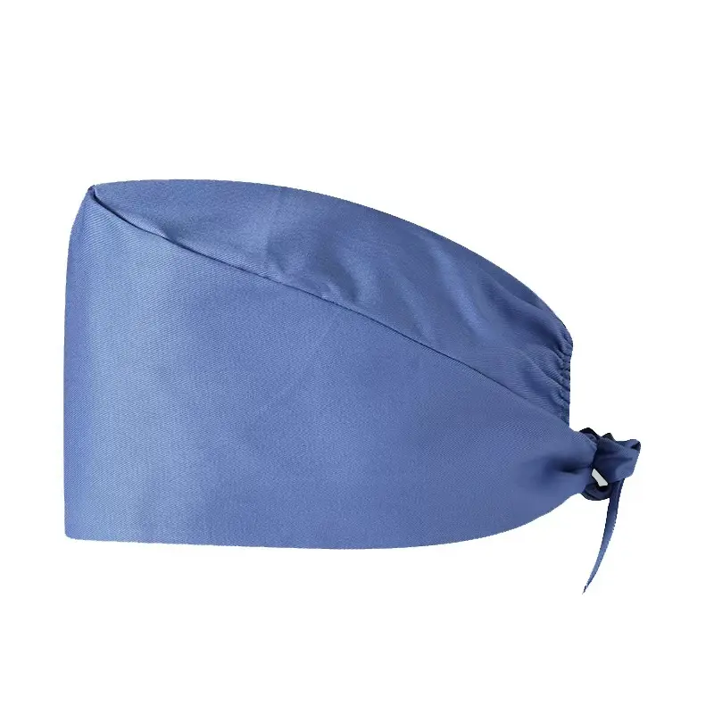 Doctor Surgical Cap Male Dental Solid Color Nurse Cap Female Elastic Adjustment Baotou Pure Cotton Beauty Salon Work Cap 2