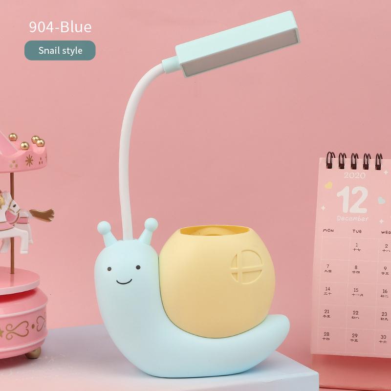 Cartoon Table Lamp Cute Snail Night Light USB Rechargeable LED Table Light Child Eye Protection Desk Lamp Reading Lamp With Pen 9