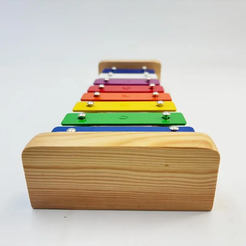 Un instrumento de percusión, un xilófono de aluminio de 8 tonos, xilófono tocado a mano, xilófono de campana, Navidad, Halloween, Pascua regalo de cumpleaños. 3