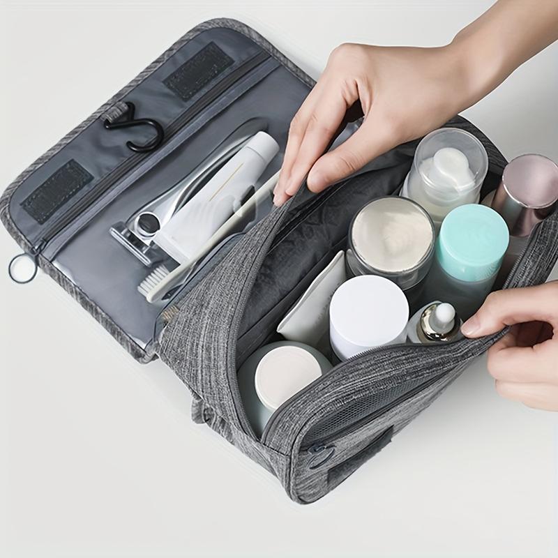 Hanging Toiletry Bag with Multiple Compartments - Lightweight, Foldable, and Fade-Resistant Oxford Fabric - Ideal for Men and Women'S Travel Essentials Storage 4