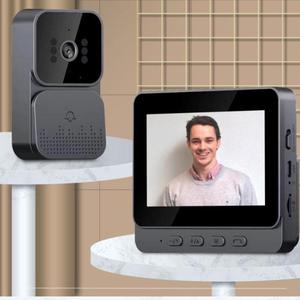 360° Home Security Video Doorbell, USB Rechargeable Two-way Intercom Video Doorbell with Motion Tracking, Auto Recording Doorbell with Ringtone Device