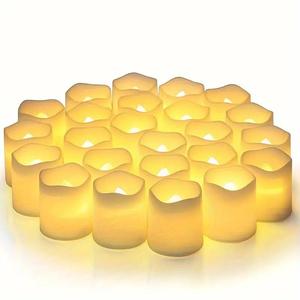 Flameless LED Tea Light Candle, 12/24pcs Battery Operated Candle, LED Candle Lamp, Decorative Candle for Home & Festival Decorations, Ideal for Christmas, Halloween, Easter, Ramadan