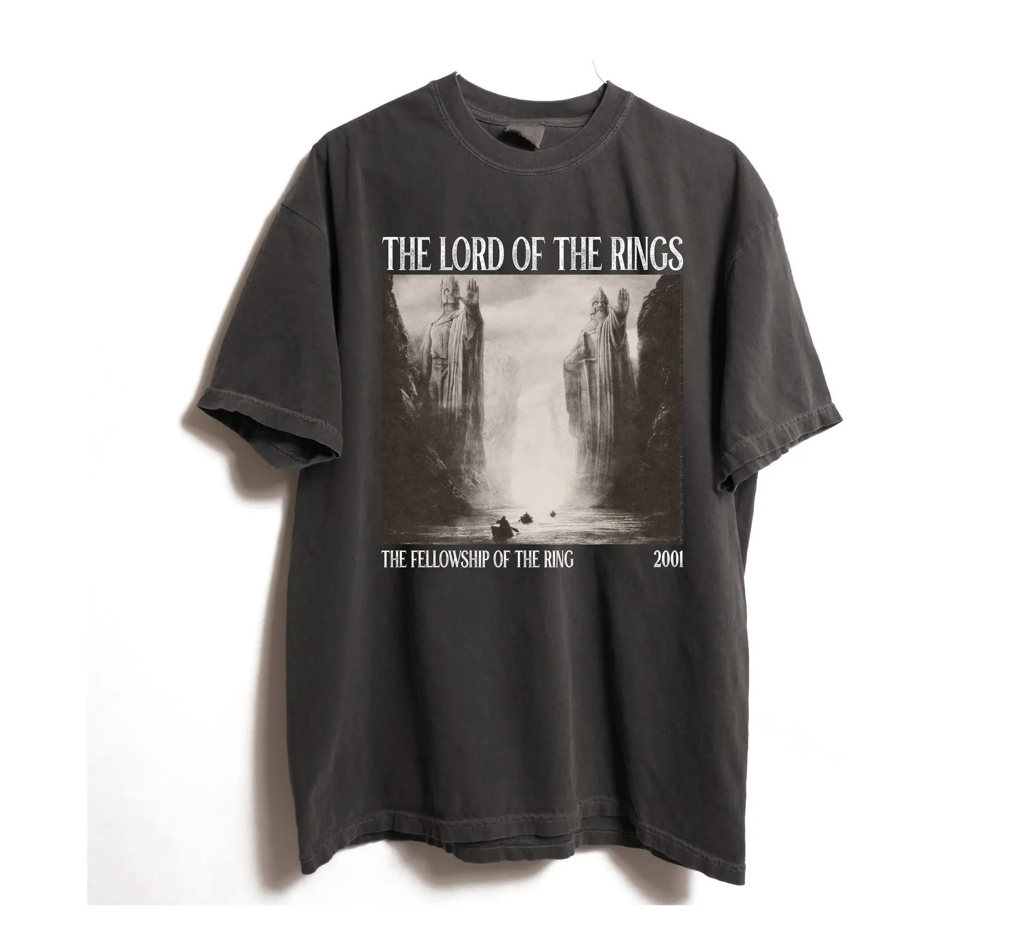 Lord Of The Rings Shirt, The Fellowship Of The Ring Shirt, Lotr Fan Gifts, Vintage T-Shirt, Gift For Women And Man Unisex Tee Cotton Menswear