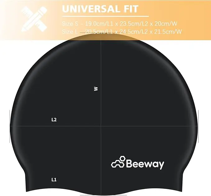 Swimming Cap - 100% Silicone Swim Hat Unisex Men Women Kids 6-14 - Durable, Waterproof, Anti-tear for Hair Protection 2