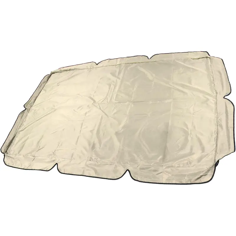 TITA-DONG Swing Canopy Replacement Cover, 600D Silver Coated Oxford Fabric Replacement Canopy Top Cover, Waterproof Replacement Canopy for Patio Yard Seat(Beige) 3