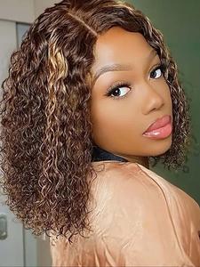 13*4 Lace Front Wigs Human Hair, Gorgeous Fluffy Wigs for Women, Fashion Wig for Party, Daily Clothing Decor, Perfect Gift for Holiday
