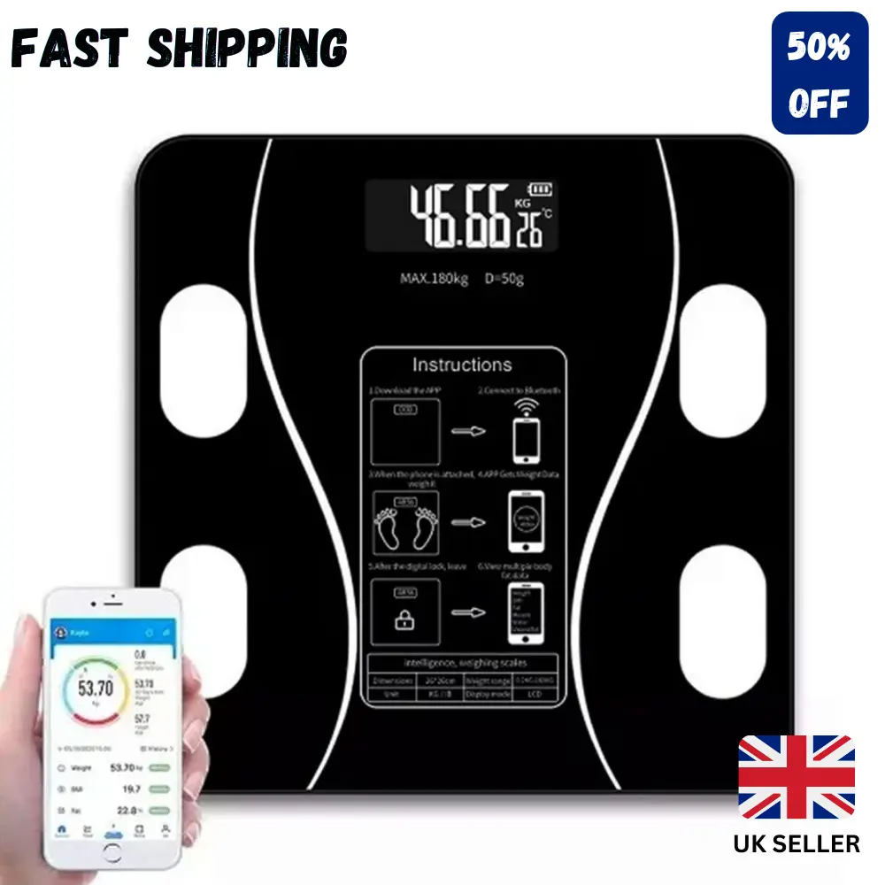 Smart Digital Weight Scale- Smart APP Synchronized Body Fat Scale Bathroom Digital Scale Bluetooth Body Fat Scale Body Composition Analyzer, weight monitor