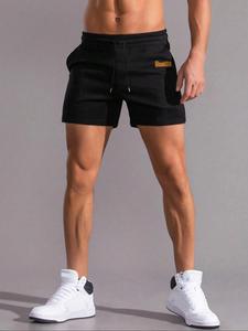 Men's Letter Print Boxer Briefs, Loose Casual Comfy Breathable Shorts for Summer, Men's Bottoms for Daily Wear