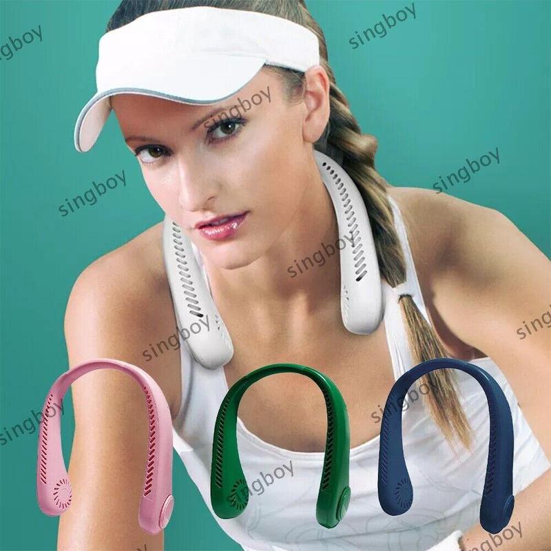 Neck Hanging Fan Portable Bladeless Lazy Neckband Cooler Rechargeable