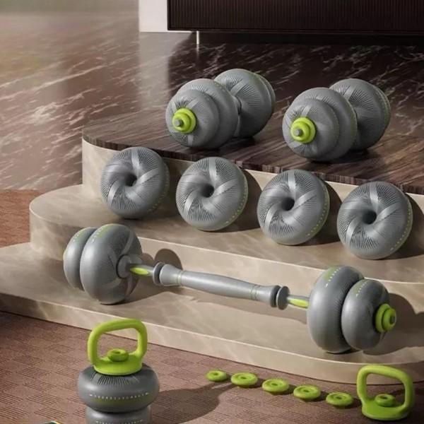 Zestaw Fitness Regolabile Con Carico Massimo Di 20 Kg, zawiera Manubri, Bilancier E Kettlebell. Ideale Per Allenamenti Completi, Pratici E Veloci Dirett_voghion.com
