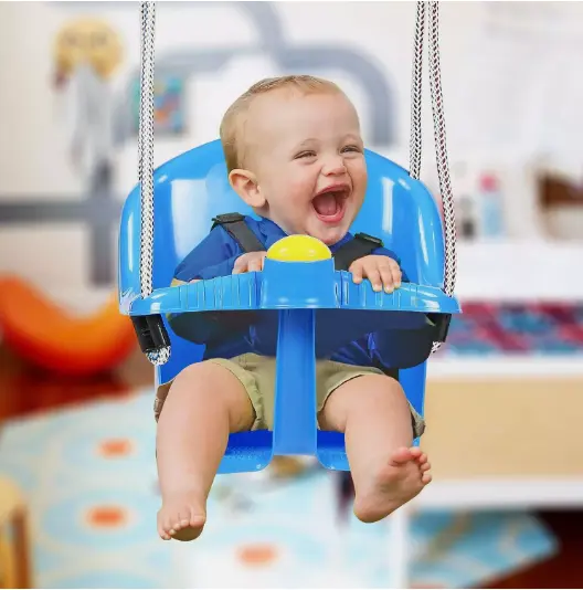 Baby Swing Seat Chair for Outdoor Garden Play, Kids Children Toddler Safety Rope 3