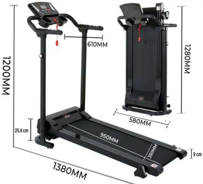 Foldable Electric Treadmill for Home – Best Running, Walking & Jogging Machine with LCD Display, Fixed Incline, Water Bottle & Mobile Holder – Space-Saving Heavy Duty Treadmill for Indoor Gym, Office & Cardio Workouts 3
