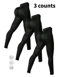 Women's Solid High Waist Sports Leggings, Breathable Comfortable Skinny Pants, High Stretch Yoga Leggings, Ladies Sportswear for Indoor Outdoor Wear, High Waisted Stretch