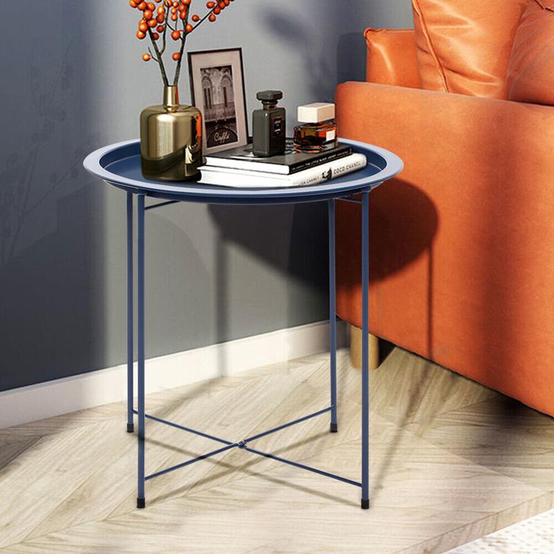 Butlers Tray Table Top Side Table Foldable Living Room White Grey - Stylish and Multi-functional Table for Indoor Use 8