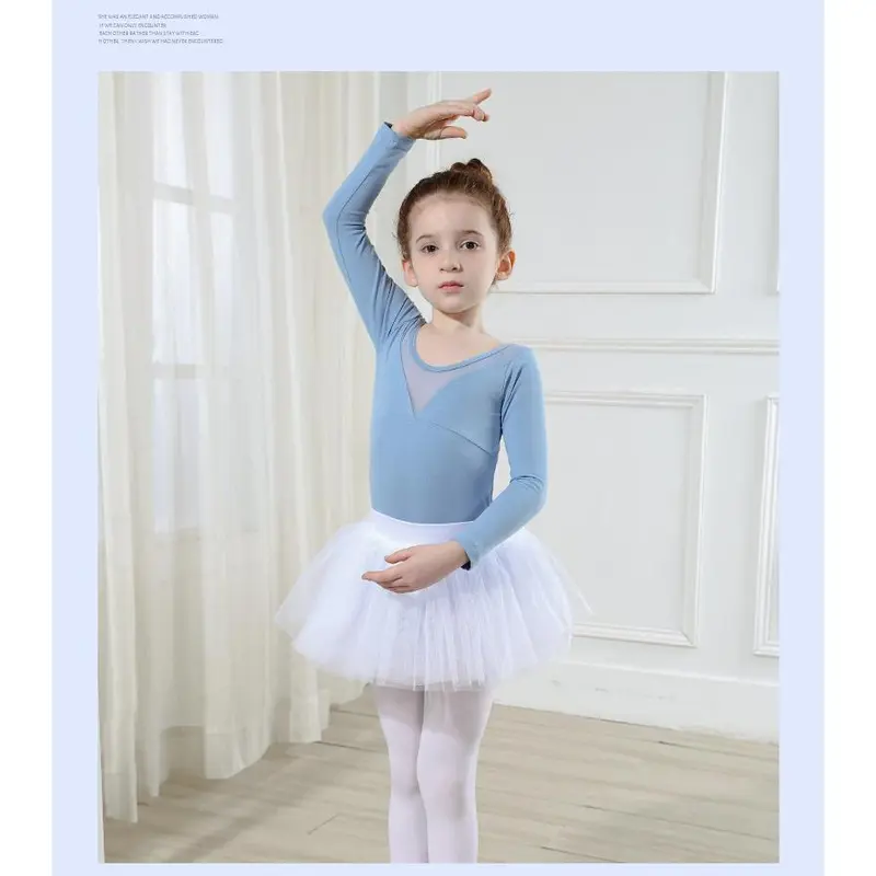 Girls Ballet Tutu Skirts Pink Kids Fluffy 4 layer Soft Yarn Tulle Skirts White Elastic Ballet Leotard Skirts 7