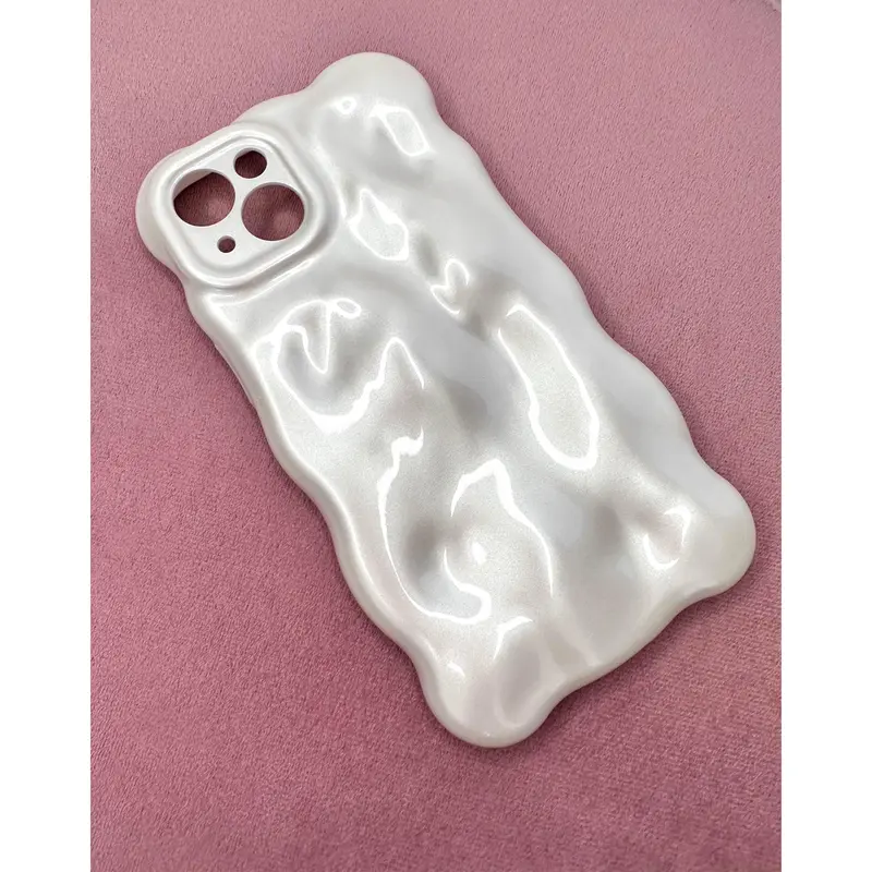 3D Bubble Bliss Pearly White Phone Case 5