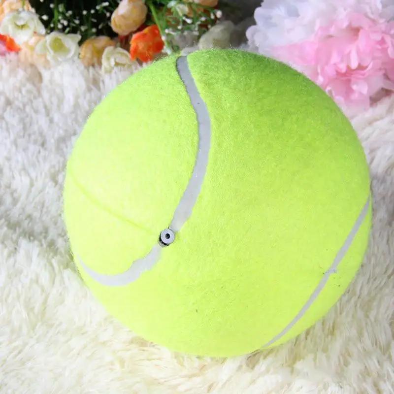 Product Introduction of NEW 7/8/9.5Inch Dog Tennis Ball Giant Pet Toys for Dog Chewing Toy Signature Mega Jumbo Kids Ball Training Supplies Dropship Plush 8