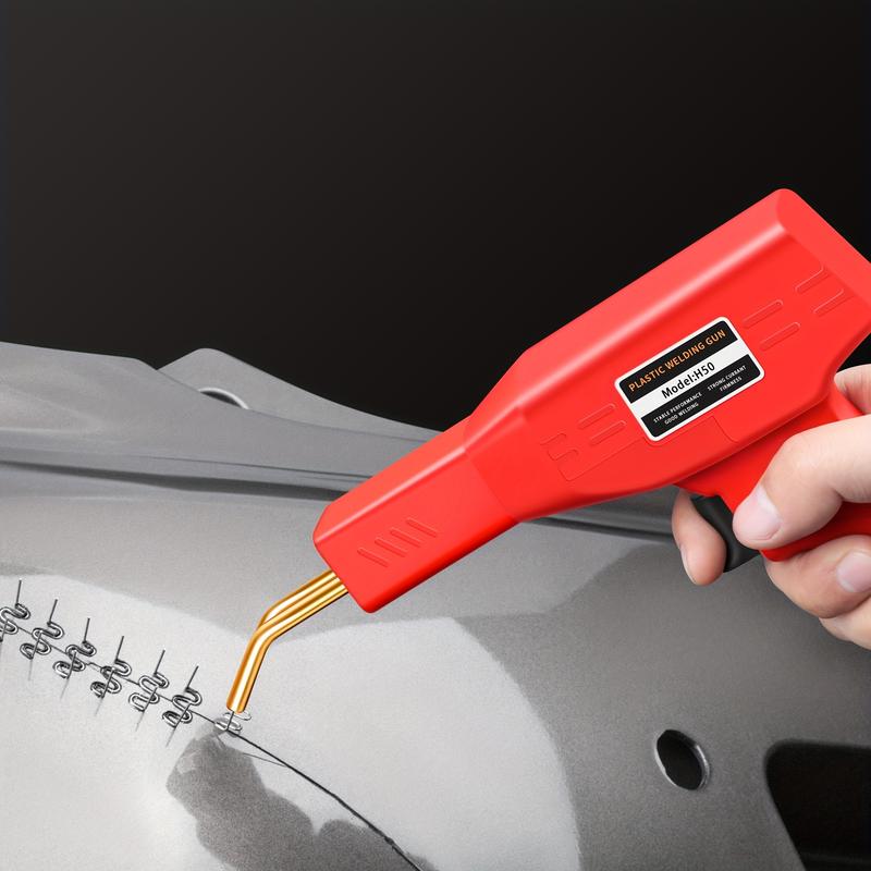 BESPER 220V Plastic Welder Hot Stapler Welding Machine Gun Soldering Iron, British Specification Plug, Power Supply, Without Battery, for Plastic Staple PVC Repairing, Car Bumper Repair 1