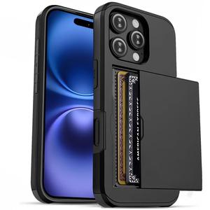 Phone Case with Card Holder, Shockproof Phone Protective Cover, Phone Accessories Compatible with iPhone 16 15 14 13 12 11 Pro Max, Casing